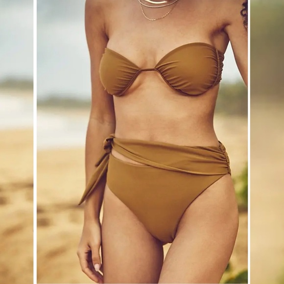 Aila Blue Vivian Bikini Bottoms Twig Size Small